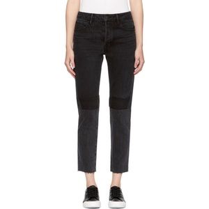 Helmut Lang Black Patchwork High-Rise Crop Jeans
by Helmut Lang